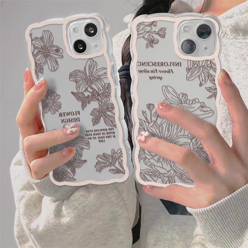 Soft Case Pelindung Lensa Kamera Motif Lukisan Bunga Untuk iPhone 13 Pro Max 11 12 Pro X XS Max 7 8 Plus SE 2020