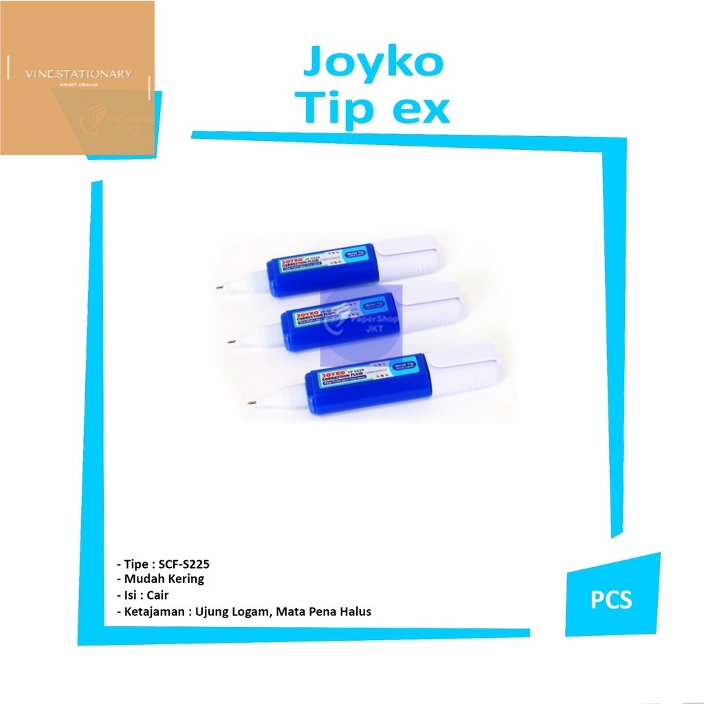 

TIPE X/STIPO/Correction Fluid ( Tip-ex Cair ) Joyko CF-S225/VINE STATIONARY