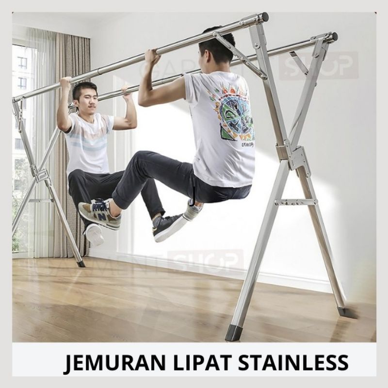 Rak Jemuran Baju Outin Stainless Steel Jemuran Baju Lipat Stainless Anti Karat