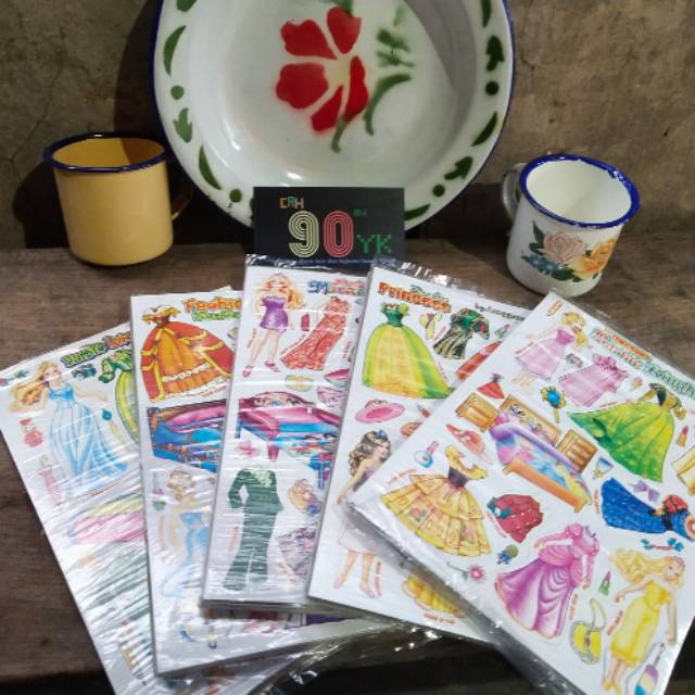 BK Boneka Kertas KECIL 1lembar. Mainan BP Bongkar Pasang Papper Doll Dress Up. MURAH.