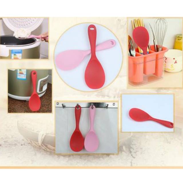 Centong nasi silikon sendok nasi silikon tahan panas