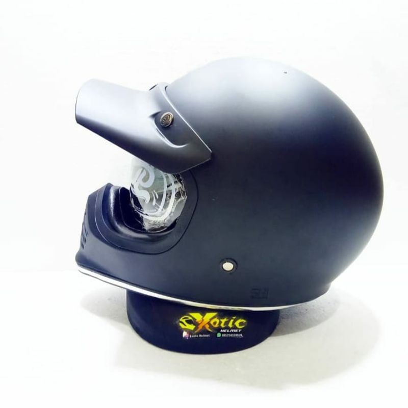 helm cakil jadul classic japstyle JP signature hitam