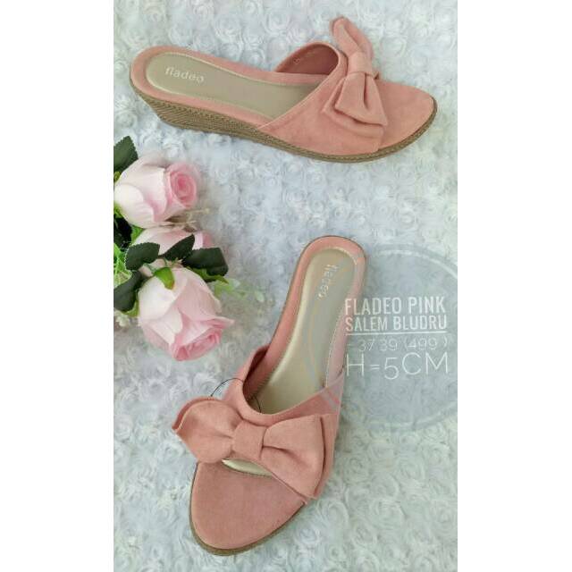  SANDAL  WEDGES PESTA  WANITA  FLADEO Shopee  Indonesia