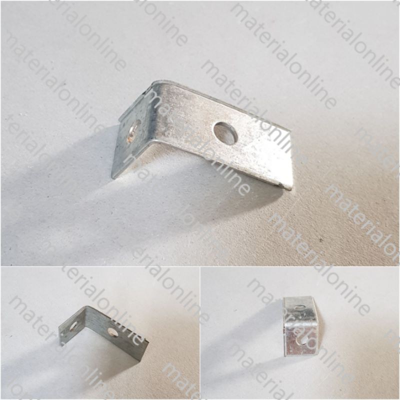 Angle Angel Clip Plat Besi Siku L Paku Tembak Ramset Plafon 2 Lubang
