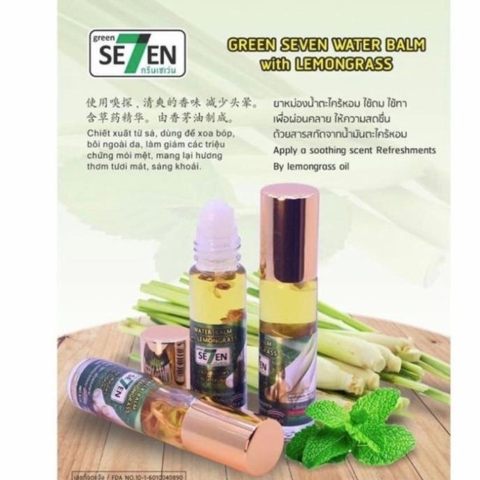 ] Water Balm Green Se7en Lemongrass / Minyak Angin Thailand