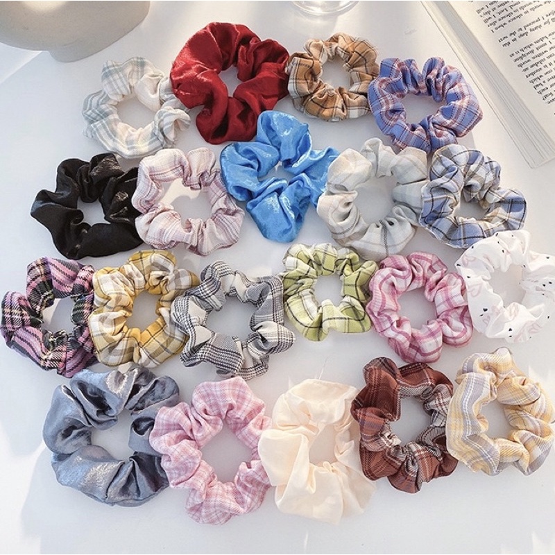 Premium Scrunchy / Scrunchie / Ikat Rambut Korea / Scrunchies / Cepolan Hijab Besar / Cepol/ Korea scrunchy