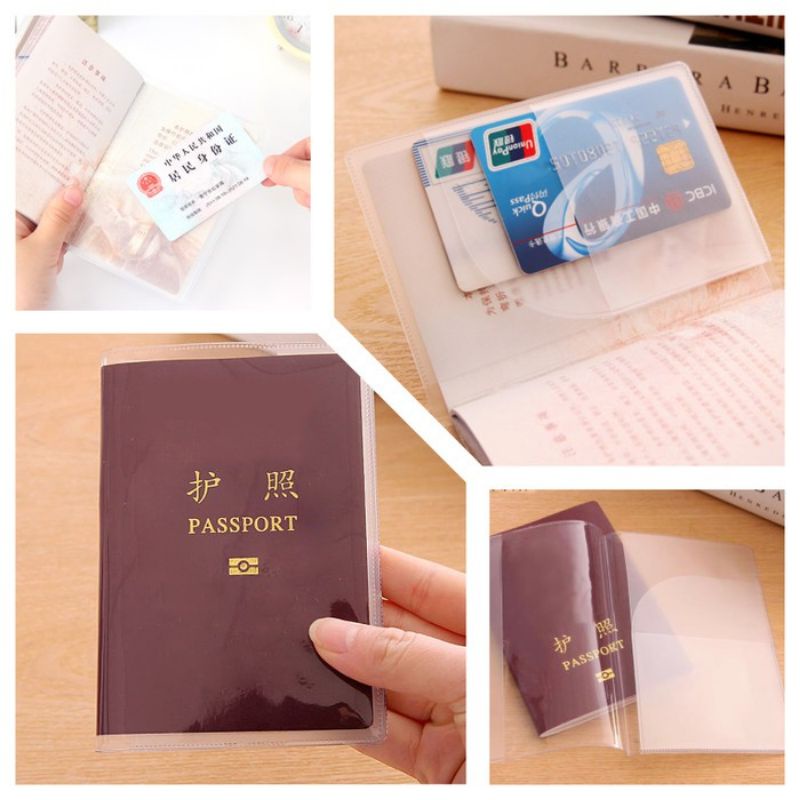 

Sampul Paspor Transparant + Tempat Kartu / Sampul Buku Nikah