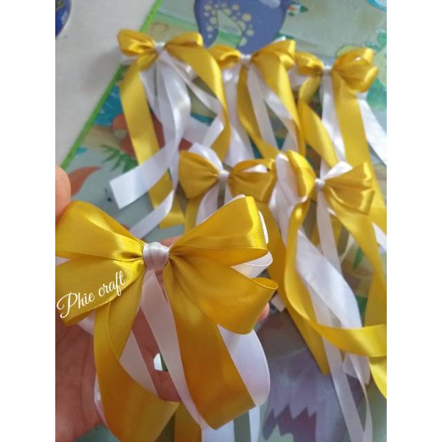 

Hiasan pintu dan spion mobil pengantin / pita jadi / pita hampers / pita goodie bag