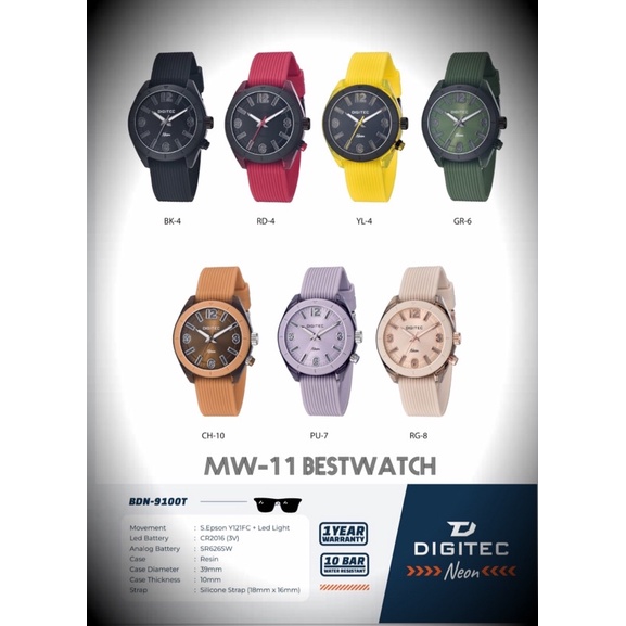 Jam tangan Digitec DN 9100 / DN-9100 / DN9100 DG BDN Neon Watch original murah