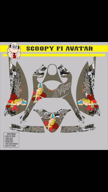 Decal scoopy custem full body