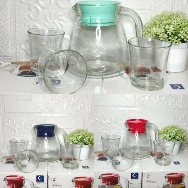 Teko set 4 in 1 Kimglass Bulat