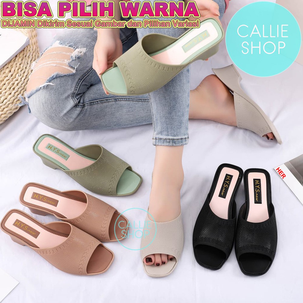 Sandal Wanita Jelly Chunky Wedges Elegan 737 1 RJTSLHAK