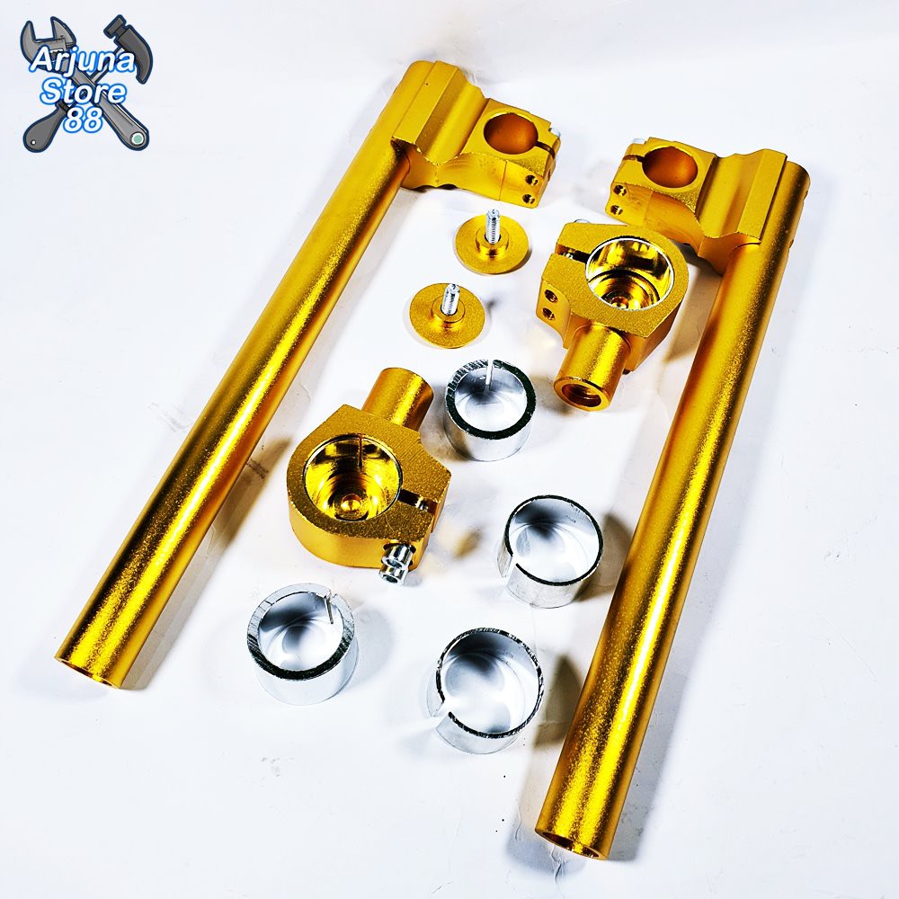 Stang Jepit Gold Motor Ninja Vixion Rx King Satria Fu CNC Variasi Motor