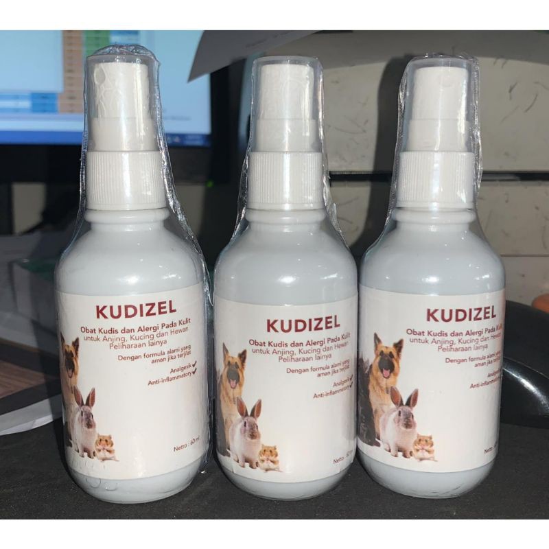 Obat Kudis dan Alergi  KUDIZEL 60ml buat kucing anjing kelinci