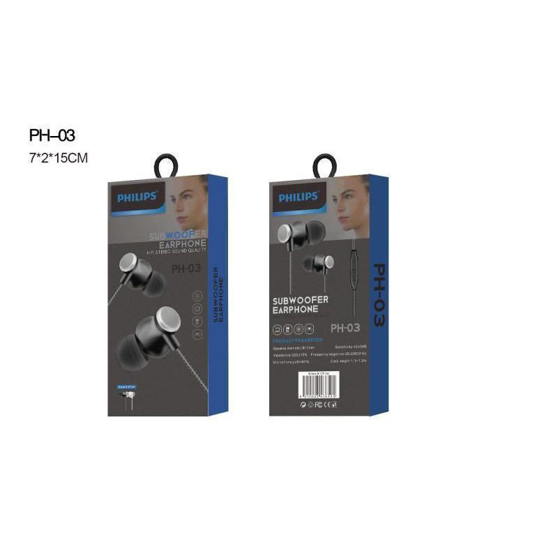 Handsfree Earphone Philips PH-03 Subwoofer Earphone