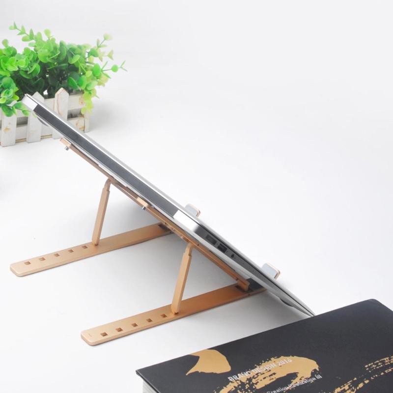 Grab Medan Laptop Stand Aluminium Foldable Adjustable 6 Height XDQ NUOXI N3 - Silver Black
