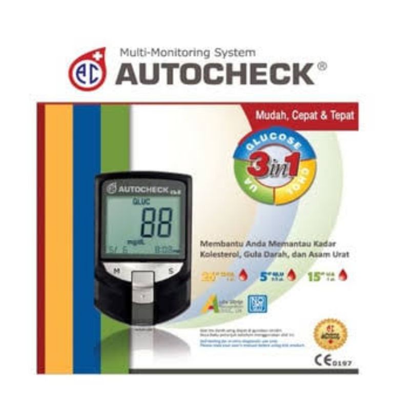 Autocheck 3in1 / Autocheck GCU / Alat Cek Gula / Kolesterol / Asam Urat