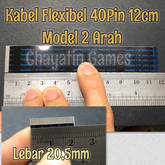 Kabel Flexibel 40 Pin 2 Arah Panjang kabel 12 cm ( 0,5 mm )