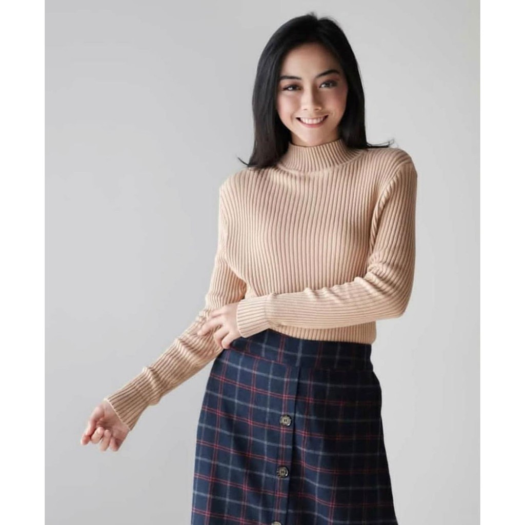 Turtleneck New Daisy Panjang Atasan Wanita Kerah Tinggi