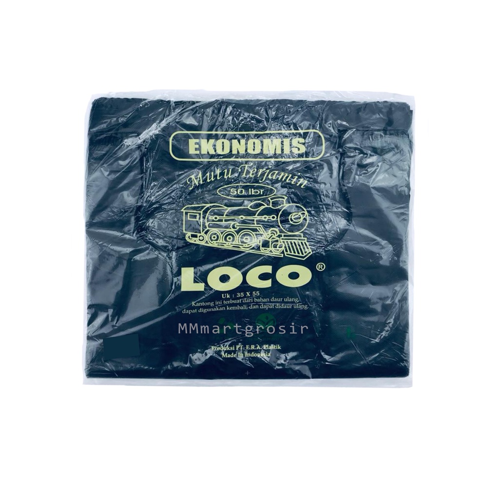 Loco / Kantong Plastik Hitam / Kantong Kresek HD PE 35 / 500g