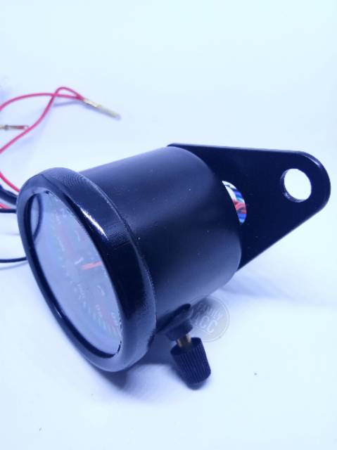 SPEEDOMETER KILOMETER CUSTOM HITAM VARIASI INDIKATOR LED MOTOR UNIVERSAL