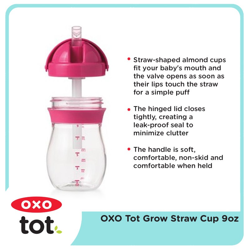 OXO TOT GROW STRAW CUP 90Z / 250 ML