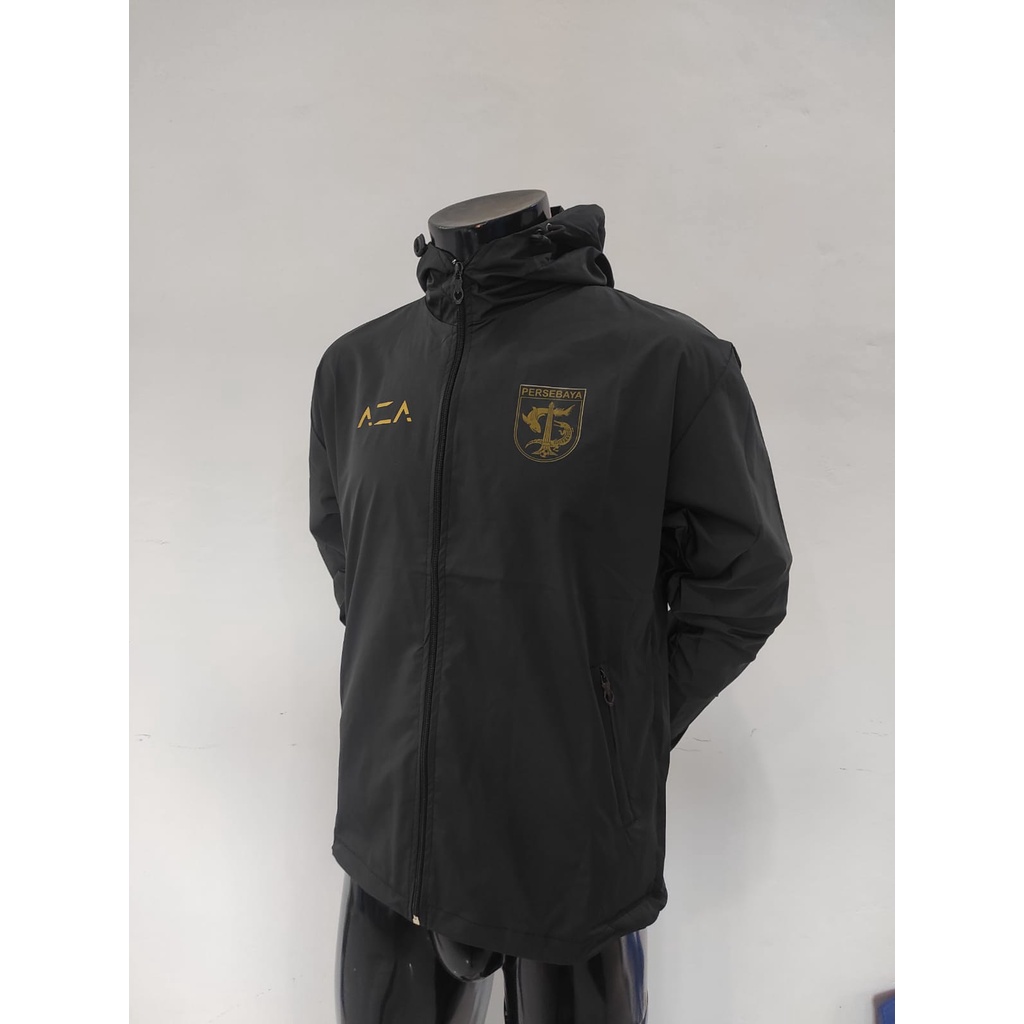 JAKET PARASUT TRAINING PERSEBAYA SURABAYA BLACK