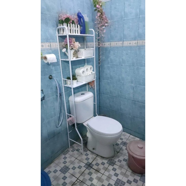 Rak Toilet Organizer WC Tissue Sabun Kloset Kamar Mandi/ rak serbaguna/ Rak besi serbaguna / shenar