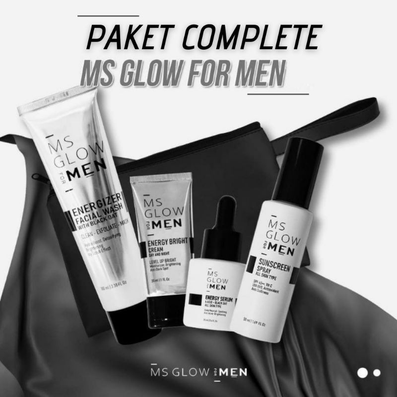 PAKET MS GLOW MEN MAN PAKET MS GLOW FOR MEN LENGKAP COMPLETE MS GLOW MEN Cream