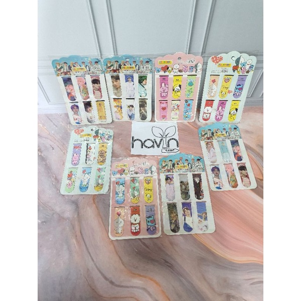 (6pc) pembatas buku magnet/magnetic bookmark/post it magnet-2