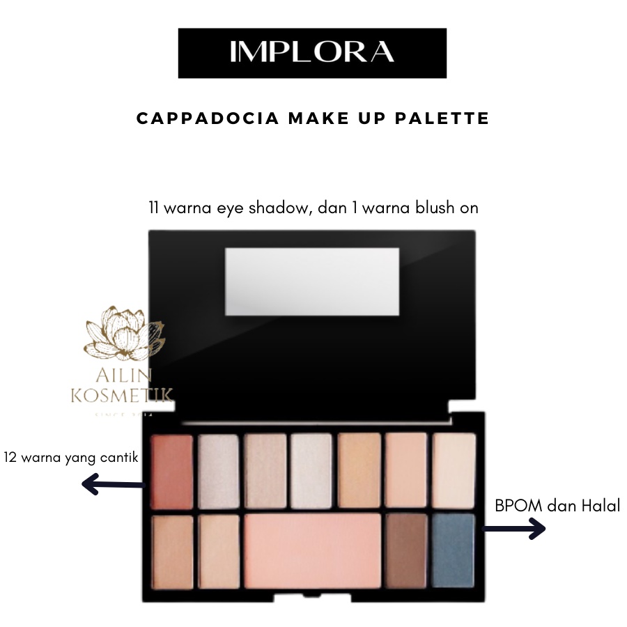 IMPLORA Cappadocia Make Up Palette | Eyeshadow Blush On Implora by AILIN