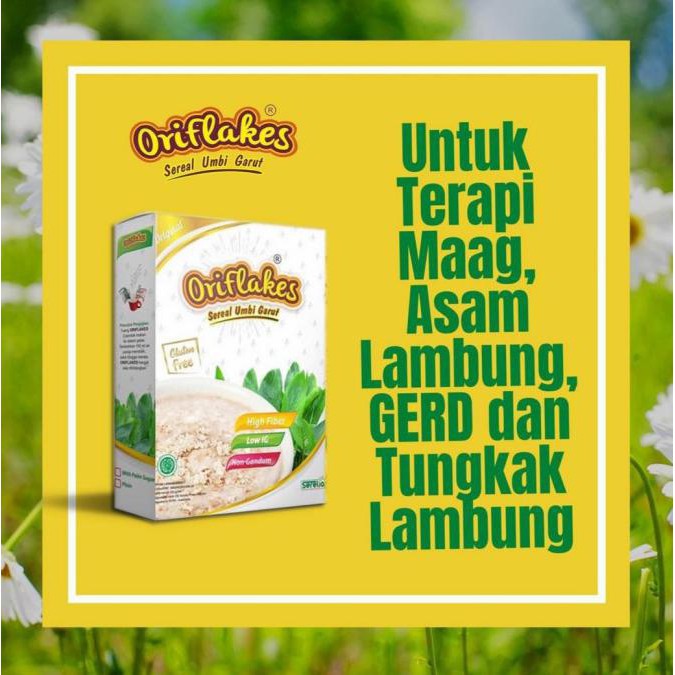 

(COD) Oriflakes Original Gula Kelapa 900gr Sereal Umbi Garut Gastro Maag