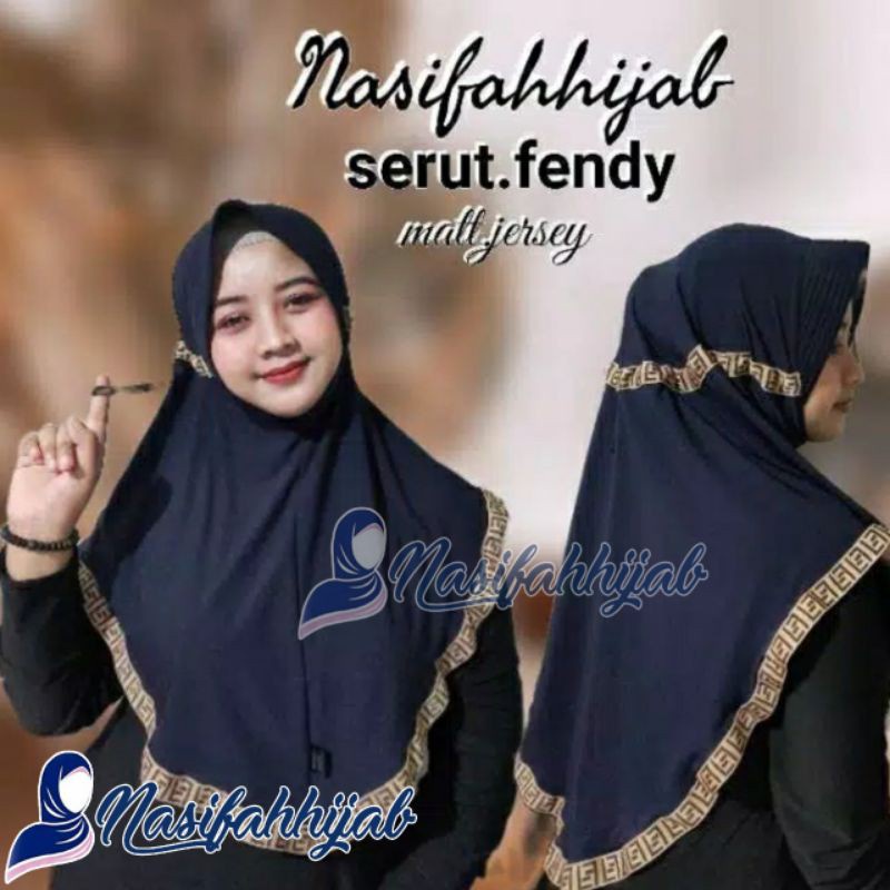 Jilbab Serut fendy Ori by Nasifahhijab matt jersey