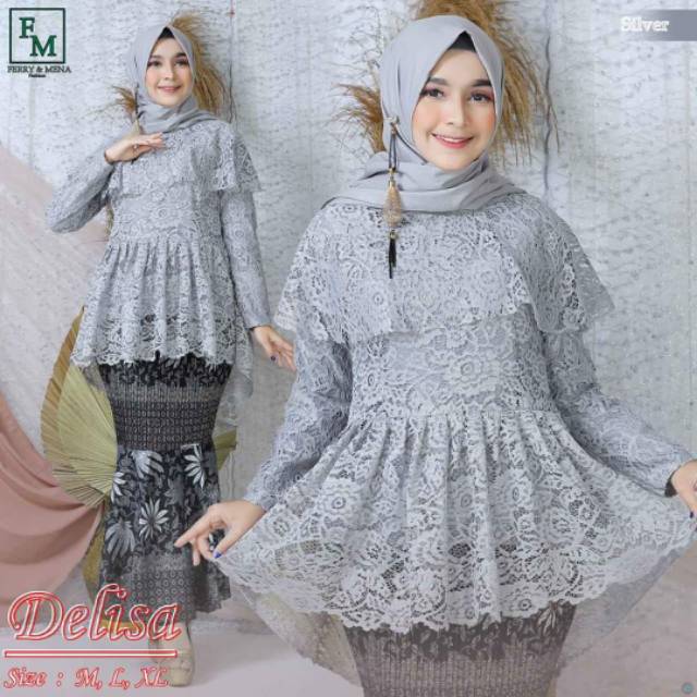 SET KEBAYA DELISA KEBAYA MODERN/KEBAYA TUNANGAN/KEBAYA WISUDA/KEBAYA KONDANGAN