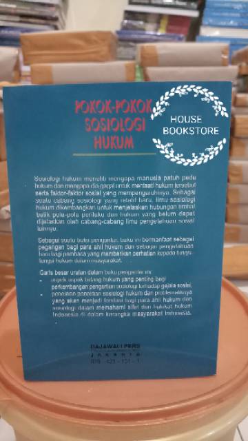 POKOK POKOK SOSIOLOGI HUKUM KERTAS HVS PENULIS : PROF.DR.SOERJONO SOEKANTO, S.H.., M.A.-1