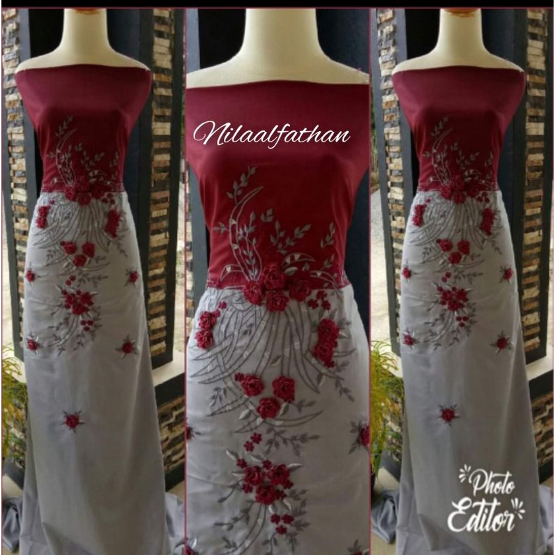 Bahan/bakal bju gamis bordir bukittinggi