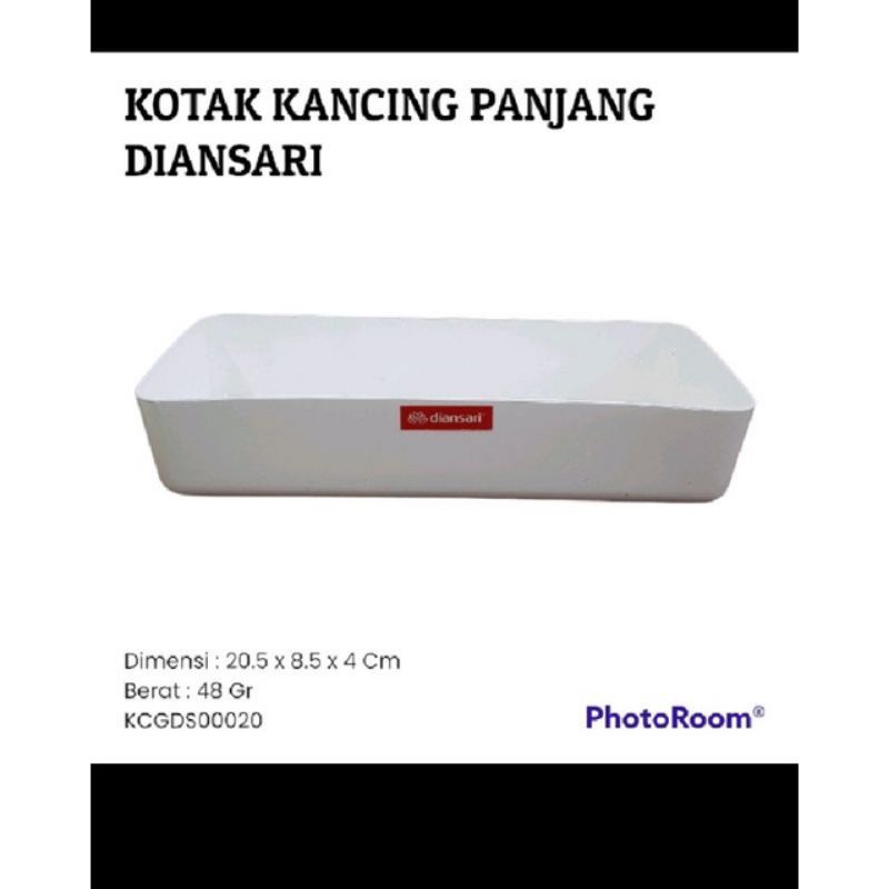 kotak kancing panjang diansari 20 x 9 x 4 / kotak kancing / kotak baut / kotak mur