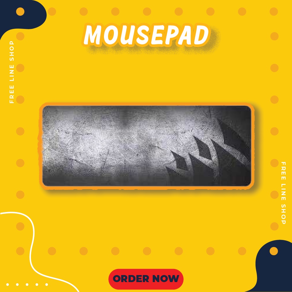 Gaming Mouse Pad XL Desk Mat MousePad  motif simple hitam putih minimalis