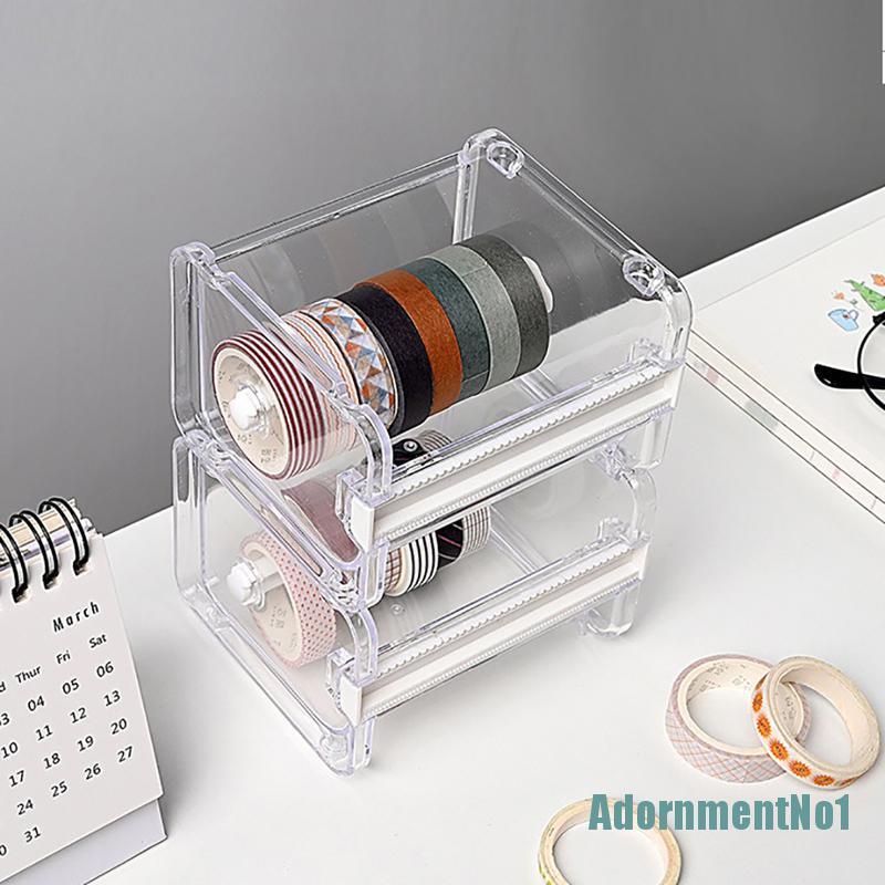 [AdornmentNo1]Masking Tape Cutter Washi Tape Storage Organizer Cutter Office Tape Dispenser