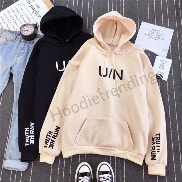Hoodie Sweater Jumper U/N TRUTH and RUN (KOREAN)