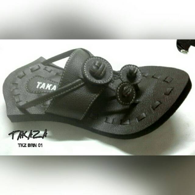 Takaza - Sandal Replika Terompah Nabi Warna Brown Coklat Pria