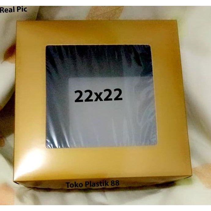 

Diskon Dus Kue Cake Bolu Kotak Emas 22x22 cm