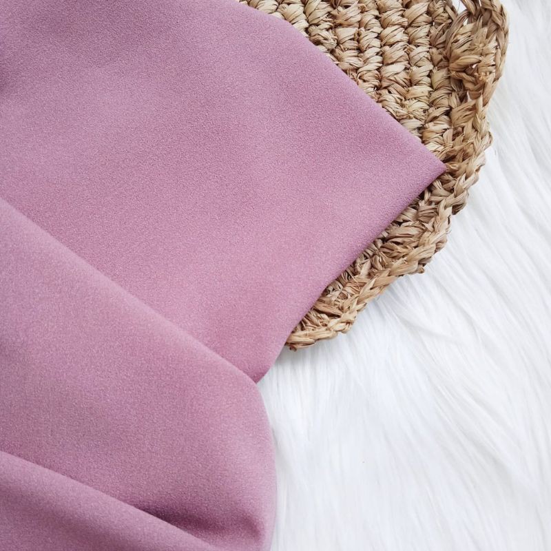 Pasmina Diamond Ceruty 180x75 Pashmina Panjang sabyan Basic Non Instan hijab Terlaris-Pashmina Lavender