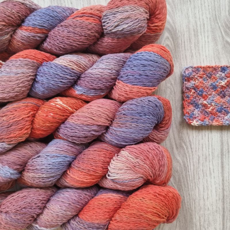 Benang Rajut Cotton Katun Wavy Ombre Hand Dyed - Jellyfish