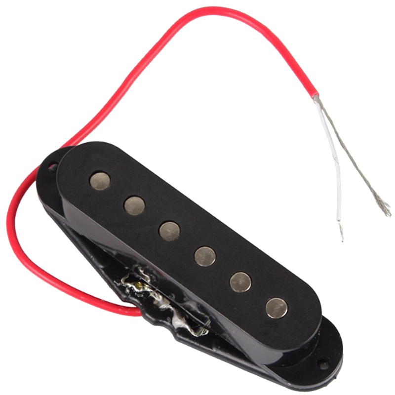 Pickup Single Coil Warna Hitam Untuk Gitar 6 Senar