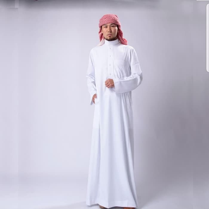 Gamis / jubah al haramain polos putih gamis pria haramain...