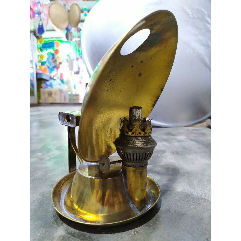 lampu minyak antik tembaga / lentera - tereng