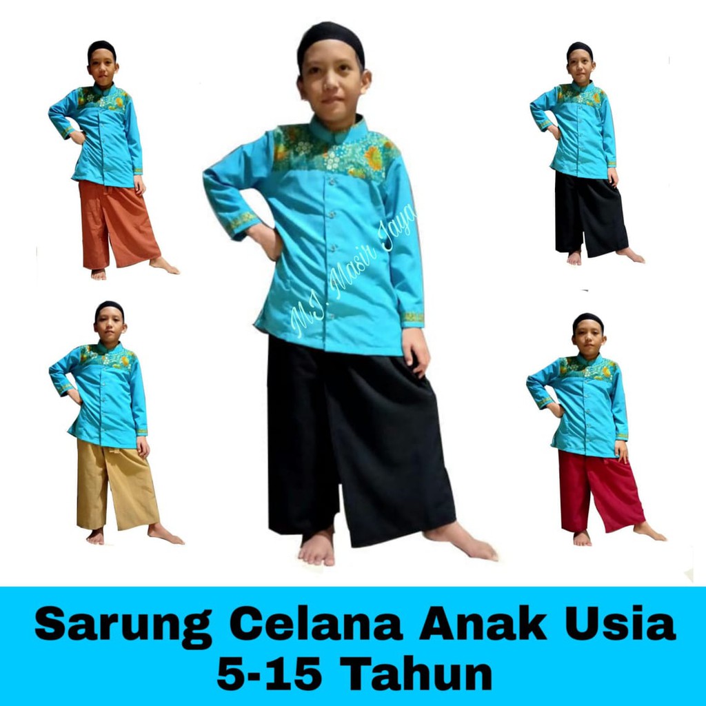 Sarung Celana anak Usia 5 - 15 Tahun Celana Sarung Anak Sarung Anak Celana anak