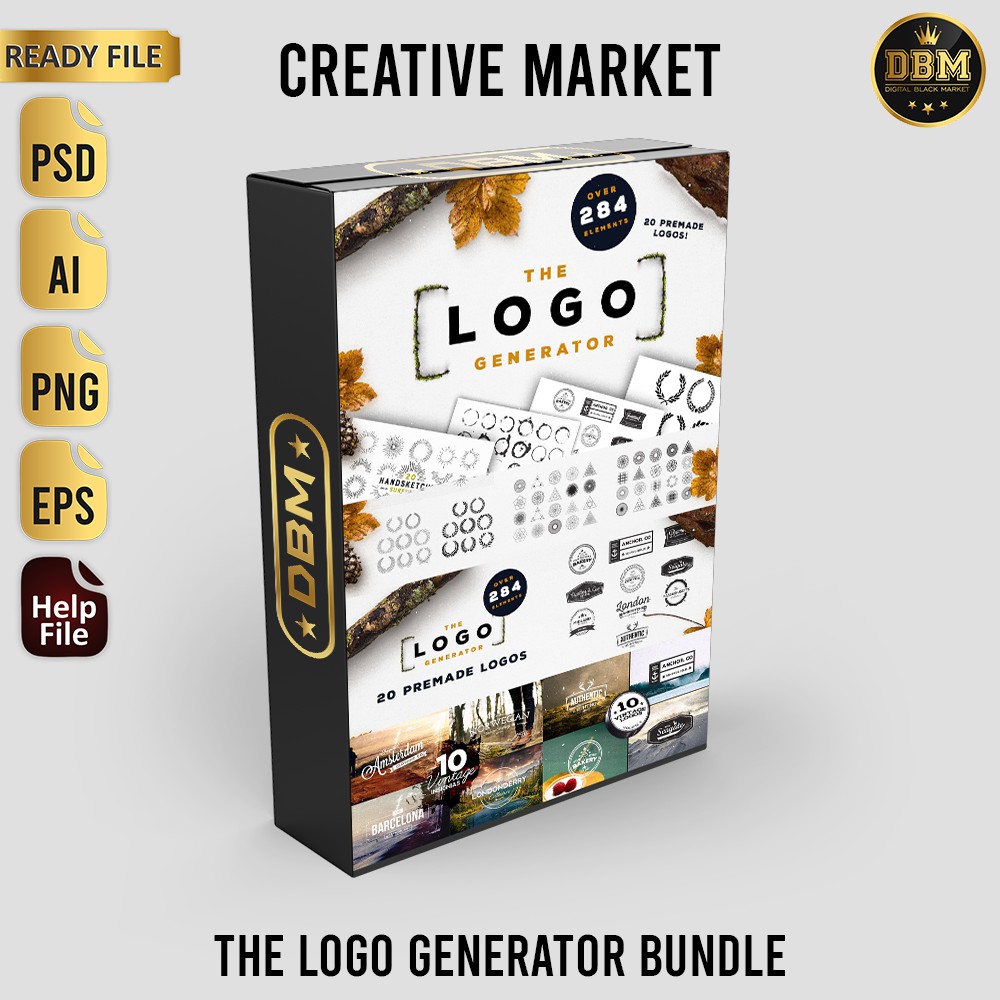 The Logo Generator Bundle  - Photoshop &amp; Illustrator