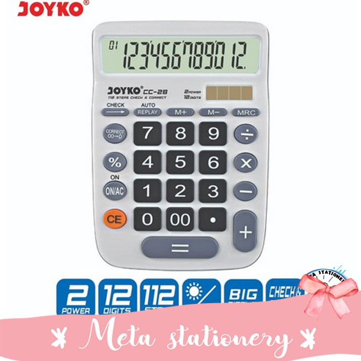 

Calculator / Kalkulator Joyko CC-28 / 12 Digits / Check Correct